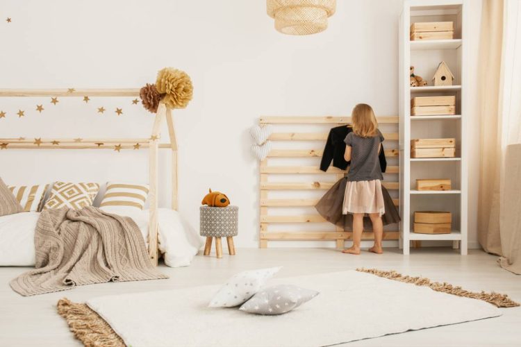 chambre enfant mobilier bois naturel